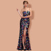 Donne Sexy Scollo a V Senza Spalline Paillettes Ma
