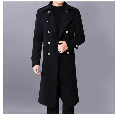 Autumn And Winter New Slim-fit Wool Coat Men's Coat
