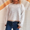 Round Neck Knitted Pullover Leisure Commuter Retro Fashion Sweater