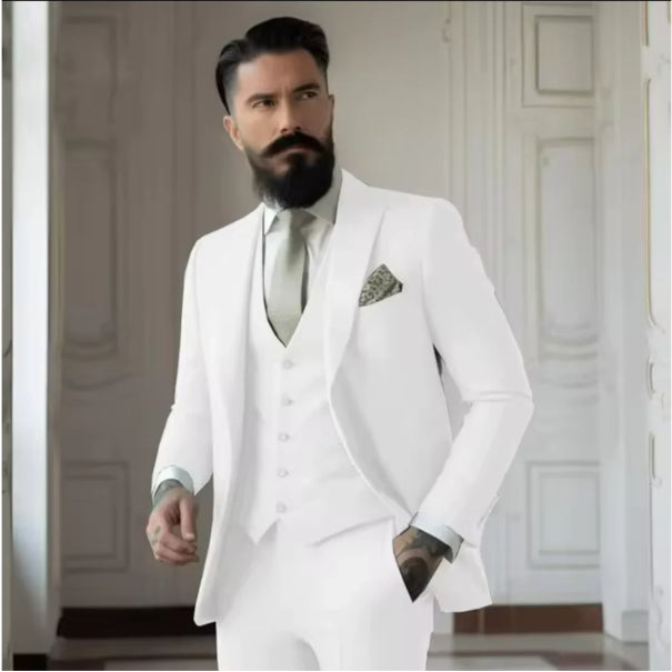 Completo da Uomo Slim Fit Tinta Unita