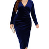 Women's V-neck Dress With Regular Sleeves