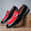Men's Glossy Pointed British Style Frosted Suede Business Casual Leather Shoes
