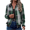 Temperament Commute Women's Plaid Zipper Baseball Uniform