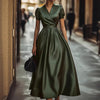 Figure-flattering French-style Dress With A Sophisticated Flowy Silhouette