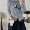 Lazy Fashion Lapel Scarf Sweater
