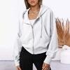 Zipper Long Sleeve Casual Sports Fashion Short Sweater