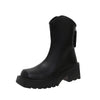 Platform Martin Boots Female Square Toe Booties