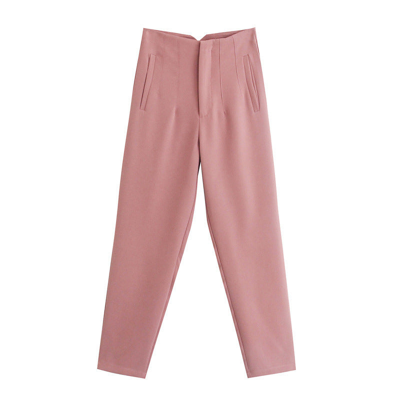 Women's Fashion Slim Fit Slimming High-waisted Trousers
