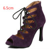 Black And Red Medium High Heels Soft Sole Modern Dance
