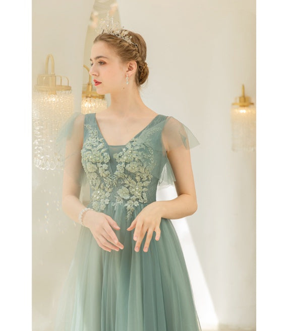 Nuovo Abito da Sposa Color Verde Chiaro per Brindisi
