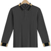 Camicia a maniche lunghe da uomo con risvolto, a tinta unita, abbottonata, casual ed elegante