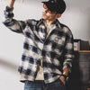 Retro Plaid Shirt Men's Long Sleeve Loose All-matching