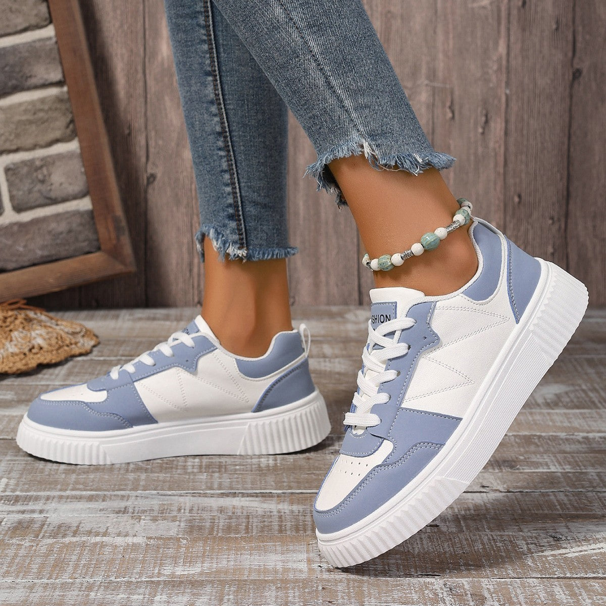 Thick Bottom Lightweight Student Casual Sports Skate Shoes