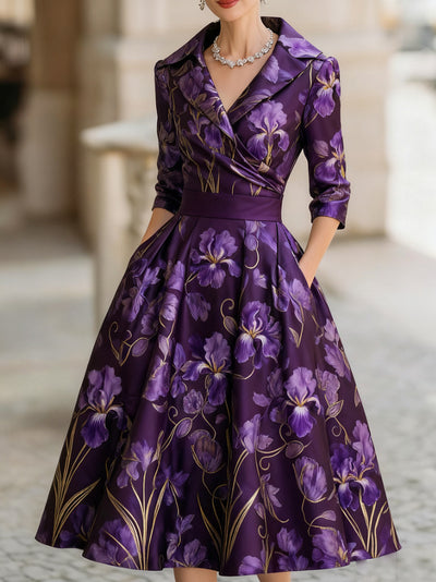 Elegant Formal French-style Waist-cinched Dress