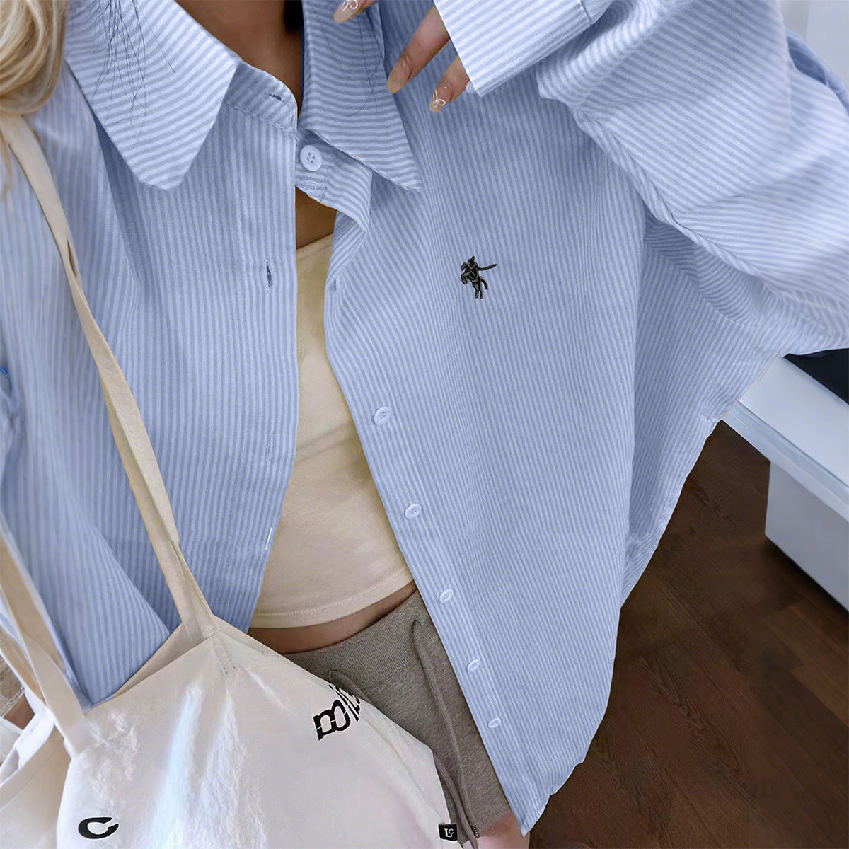 Casual Premium Striped Women's Long-sleeved Shirt