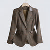 Woolen Plaid Coat Thin Looking Suit