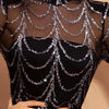 Abiti lunghi da donna con paillettes a maniche lunghe da festa