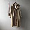 British Style All-match Draping Tight Waist Small Casual Women's Trench Coat