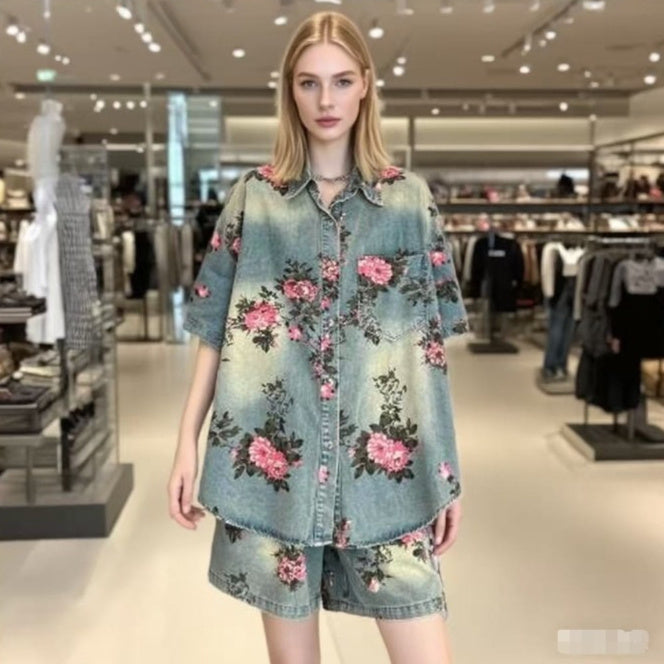 Retro-style Denim Set Collection From Europe And The US