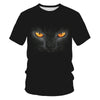 T-shirt da uomo con stampa digitale e maniche corte con gatto carino
