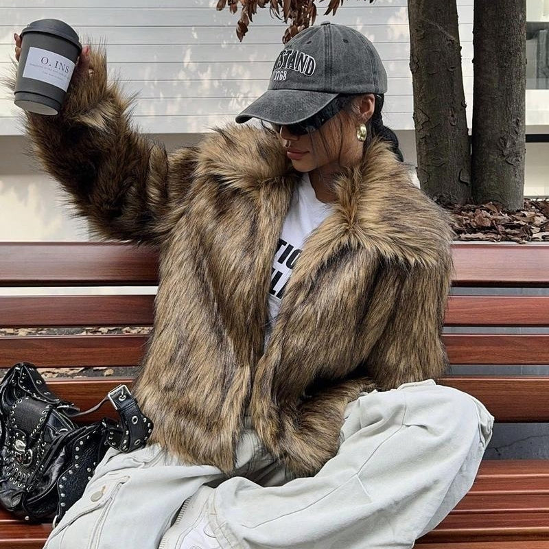 New Fox Fur Fashion Thick Warm Fur Coat