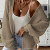 Batwing Sleeve Cardigan Solid Color Cardigan