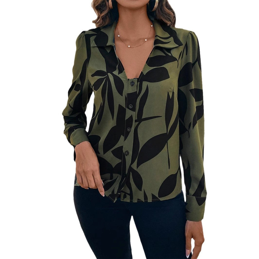 Blusa elegante stampata da donna