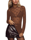 See-through Lace Top Mesh Multi-color
