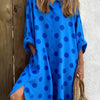New Womens Printed Short Sleeve Shirt Dress