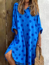 Vestito a camicia da donna stampato a maniche corte