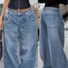Street Style Loose Distressed Retro Washed Wide Leg Jeans