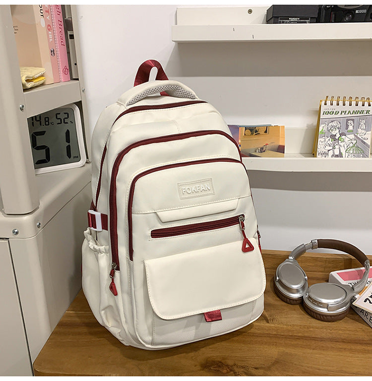 Backpack Large Capacity Travel Leisure Backpack Junior High School High School And College Student Simple Schoolbag
