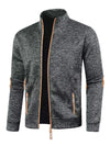 Men's Long Zipper Sweater Sleeve Light Fleece Coat Plus Size