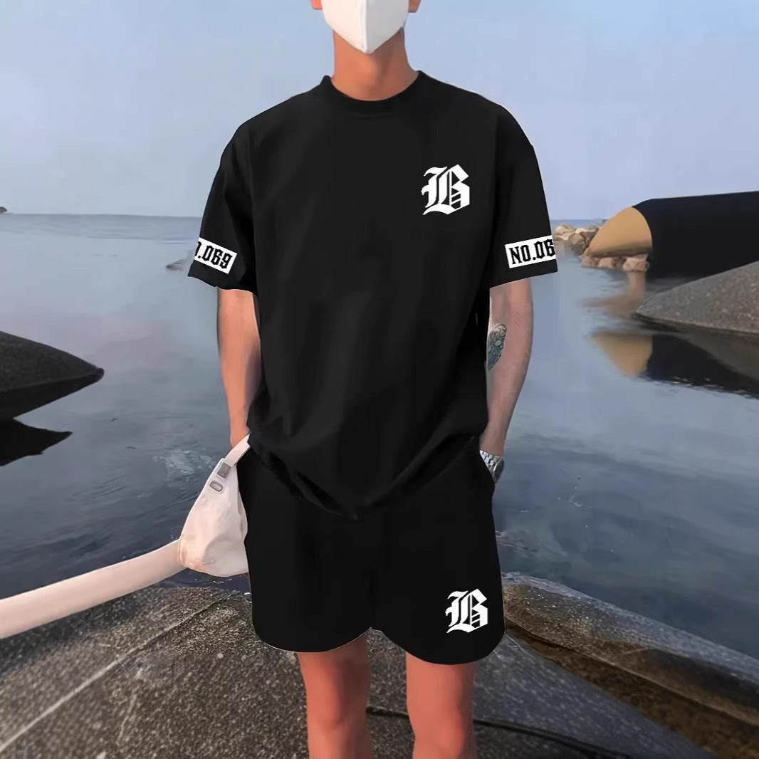Completo casual da uomo sportivo a maniche corte