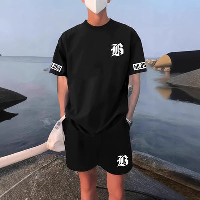 Completo casual da uomo sportivo a maniche corte