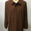Retro Solid Color Corduroy Polo Collar Long Sleeve Sweatshirt