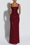 Womens Sequin-decorated Figure-hugging Fashionable Dress