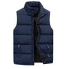 Men's Cotton Padded Clothing Vest Casual Warm Cotton-padded Coat Cotton Vest Sleeveless Vest
