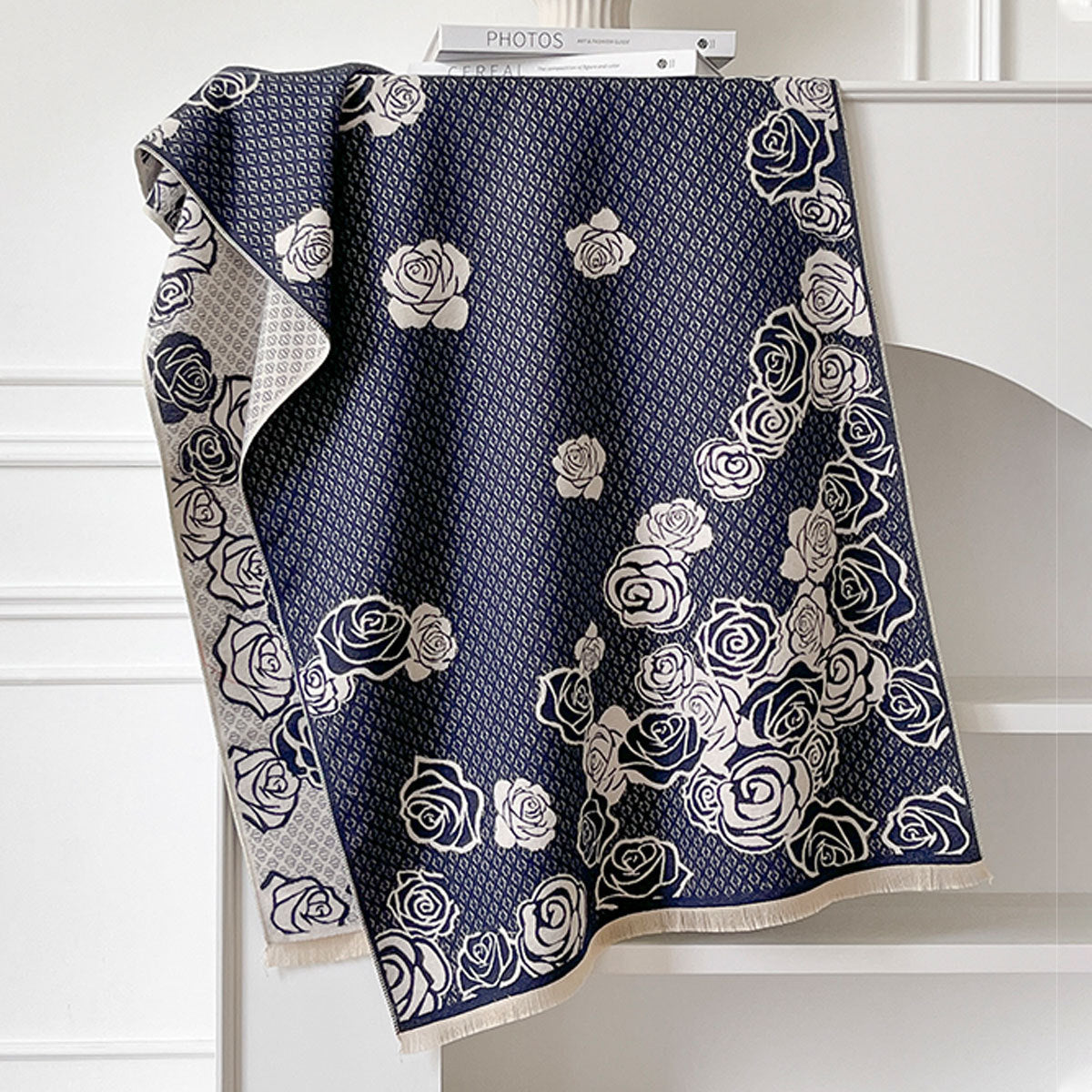 Sciarpa calda e spessa di alta qualità, abbinabile, scialle con aria condizionata, simile al cashmere