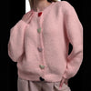 High-grade Idle Style Loose Crew Neck Coat