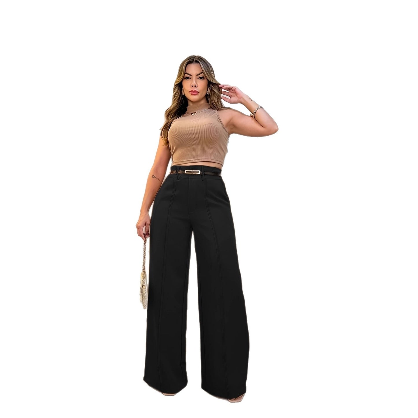 Small Casual Mopping Narrow Version Straight-leg Pants