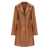 Cappotto Lungo in Pelle Trench alla Moda Capispalla da Donna
