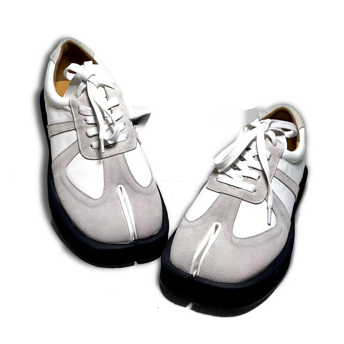 New Step Show, scarpe da allenamento tedesche con punta divisa, da uomo e da donna, per la primavera e l'estate, scarpe Ninja, grigio, bianco e nero