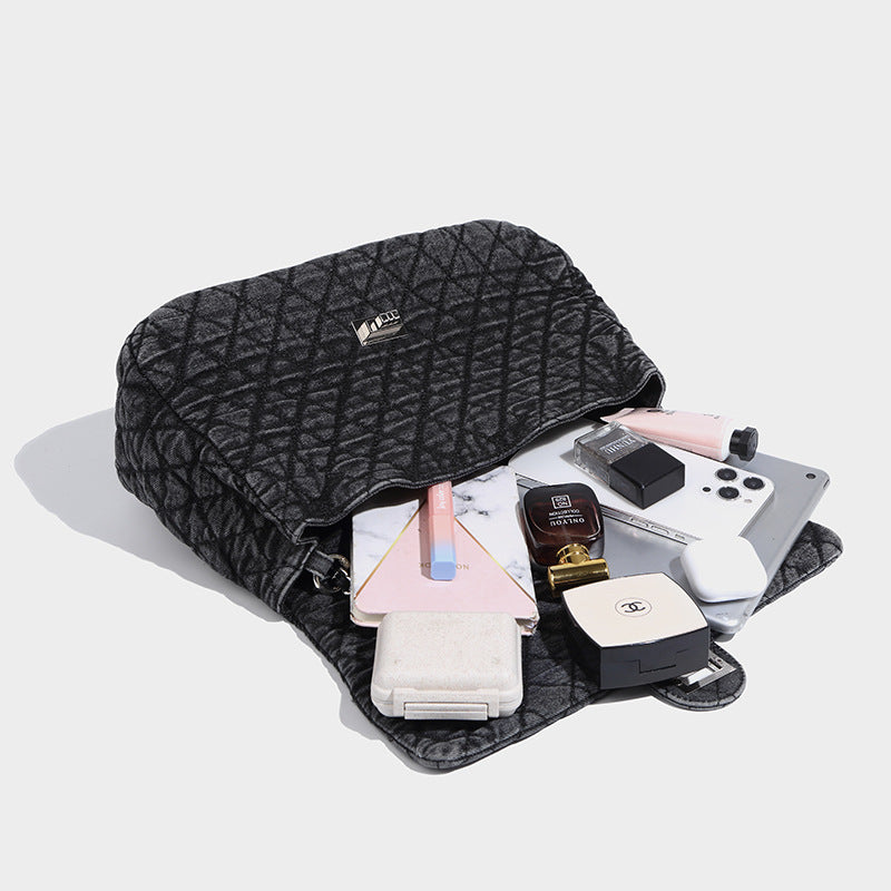 Borsa a tracolla da donna, grande capacità, da portare sottobraccio, per pendolari