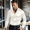 Men's Casual Glossy Draping Business Leisure Iron-free Anti-wrinkle Shirt