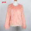 Women's Short Long Sleeve Plus Size Fur Coat