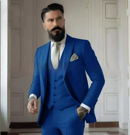 Completo da Uomo Slim Fit Tinta Unita