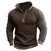Men's Coat Contrast Color Zipper Casual Sweatshirt