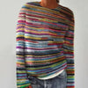 Ladies' 3D Printed Sweater Casual Loose Long Sleeved Knitted Top - A Fashionable And Comfortable Choice For Daily Wear