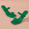 Plus Size High Heel Slippers Candy Color Women's Slippers